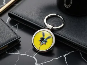 Portachiavi Metallo Foto Stile Lega Premium